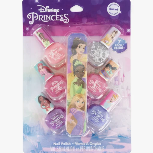 Vernis à ongles et lime à ongles Disney Princess - Lot de 7